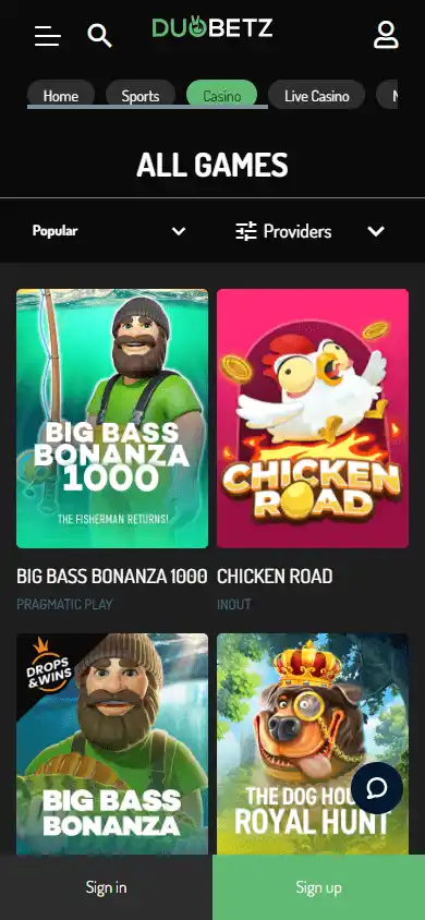 DuoBetz Casino screenshot 5