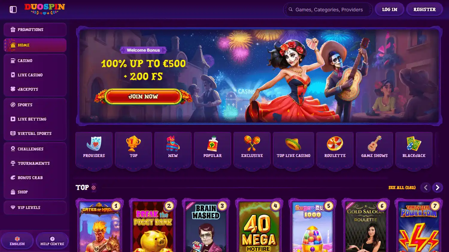 Duospin Casino screenshot 1