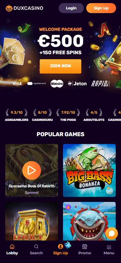 Duxcasino screenshot 4