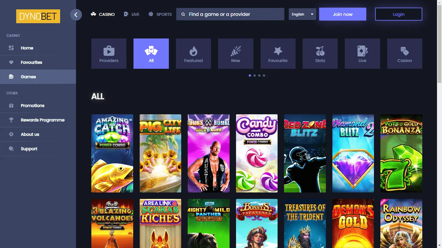 DynoBet Casino screenshot 2