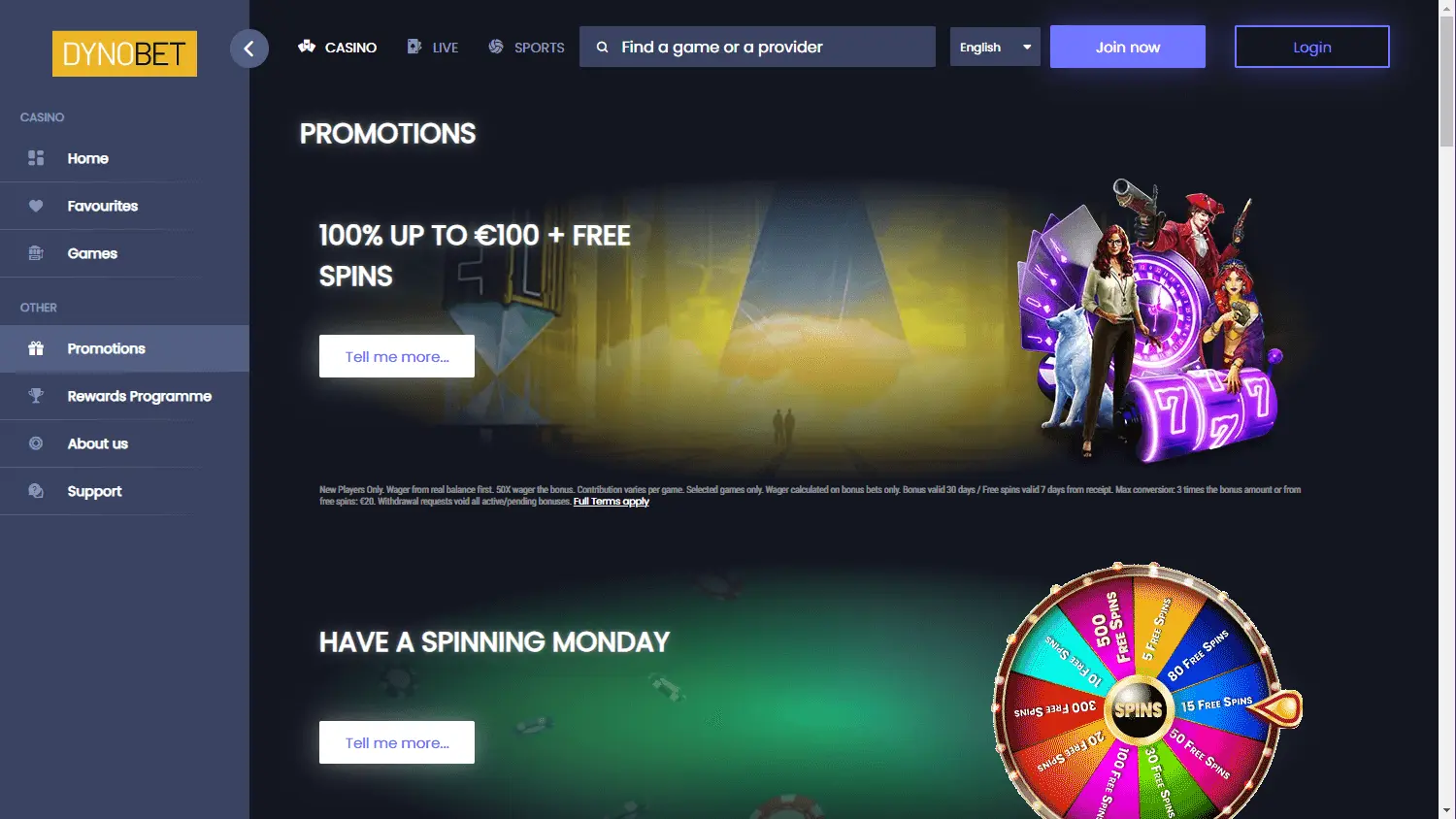DynoBet Casino screenshot 3