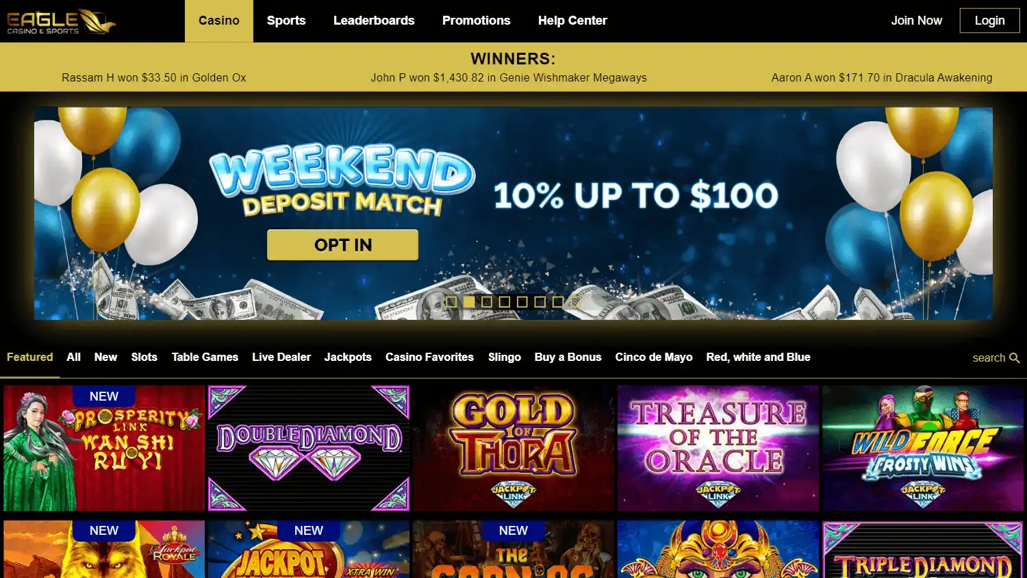 Eagle Casino & Sports screenshot 1