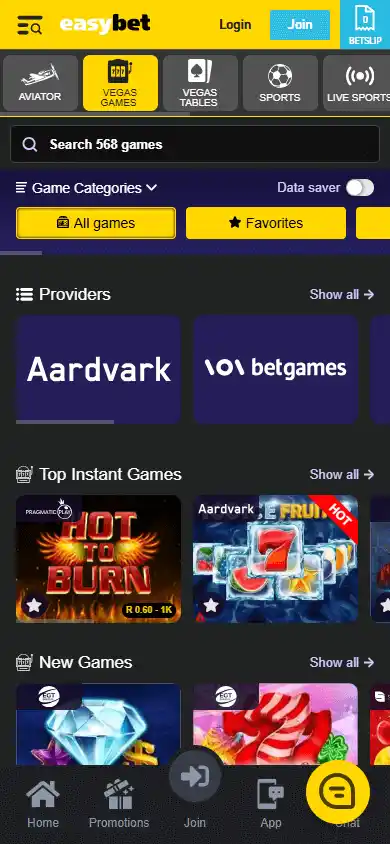 Easybet.co.za Casino screenshot 5