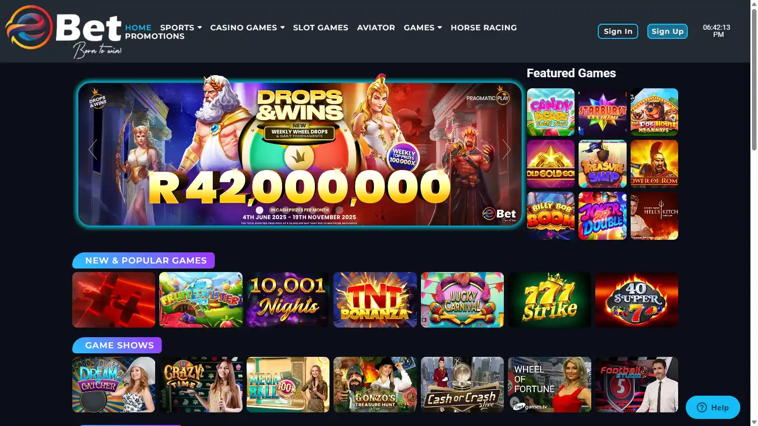 eBet Casino screenshot 1