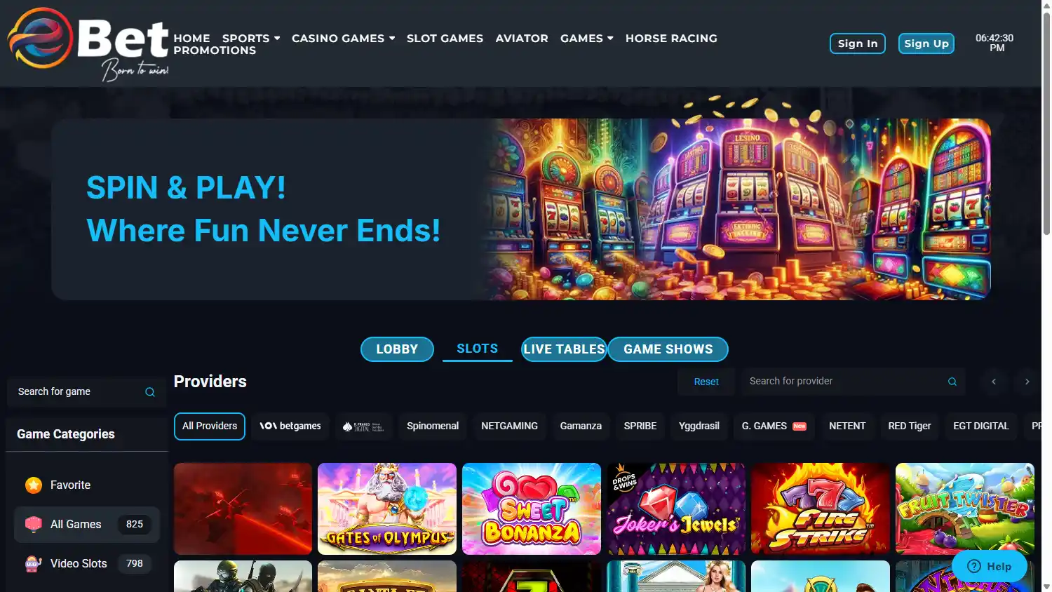 eBet Casino screenshot 3