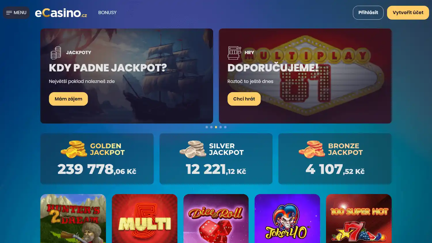 eCasino.cz screenshot 1