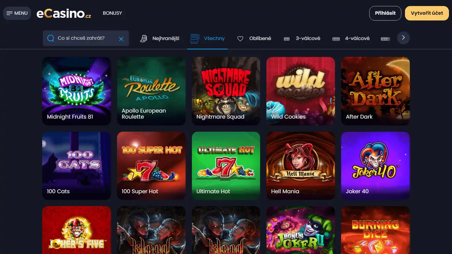 eCasino.cz screenshot 2