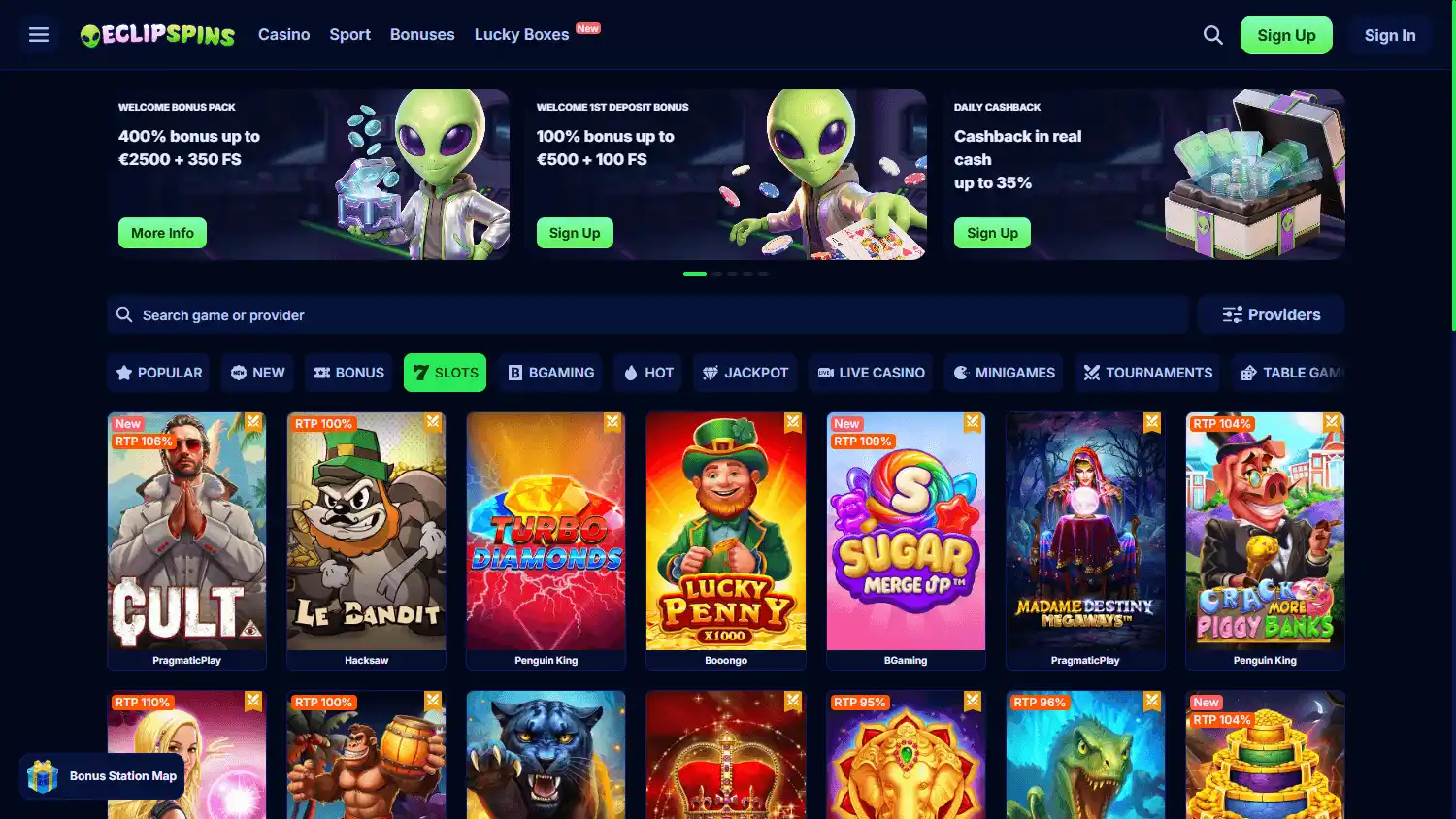 Eclipspins Casino screenshot 2