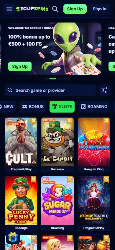 Eclipspins Casino screenshot 5