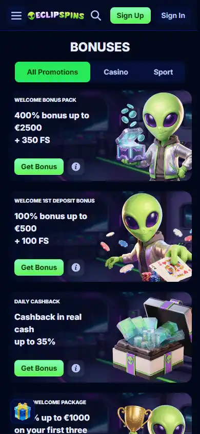 Eclipspins Casino screenshot 6