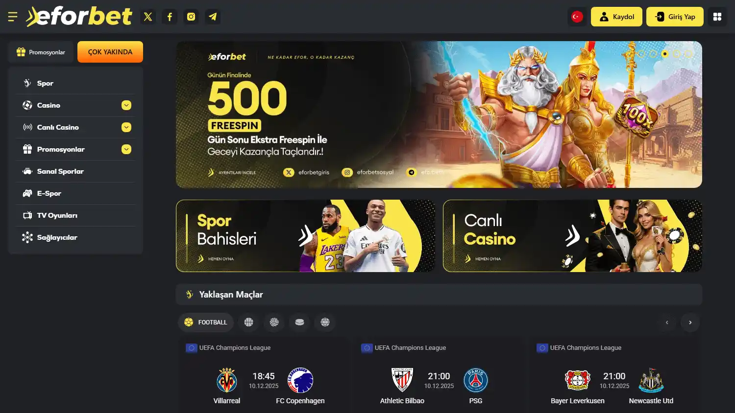 Eforbet Casino screenshot 1