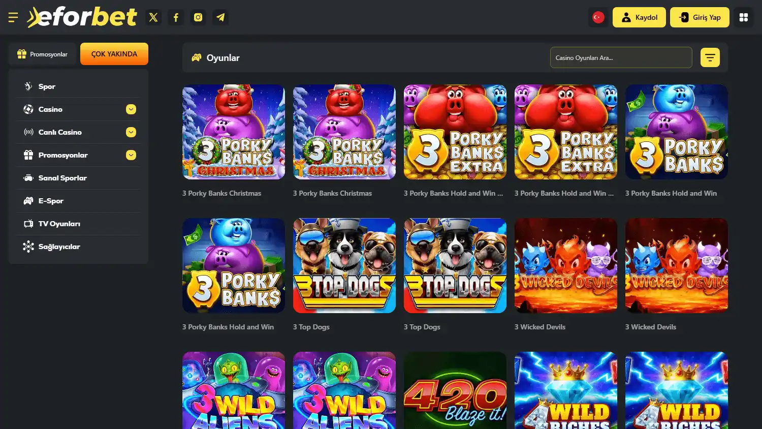 Eforbet Casino screenshot 2