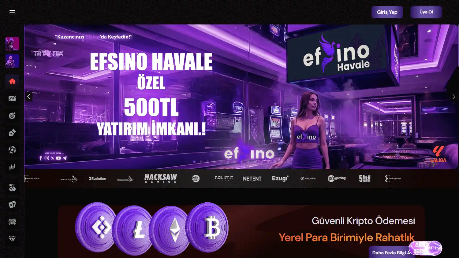 Efsino Casino screenshot 1