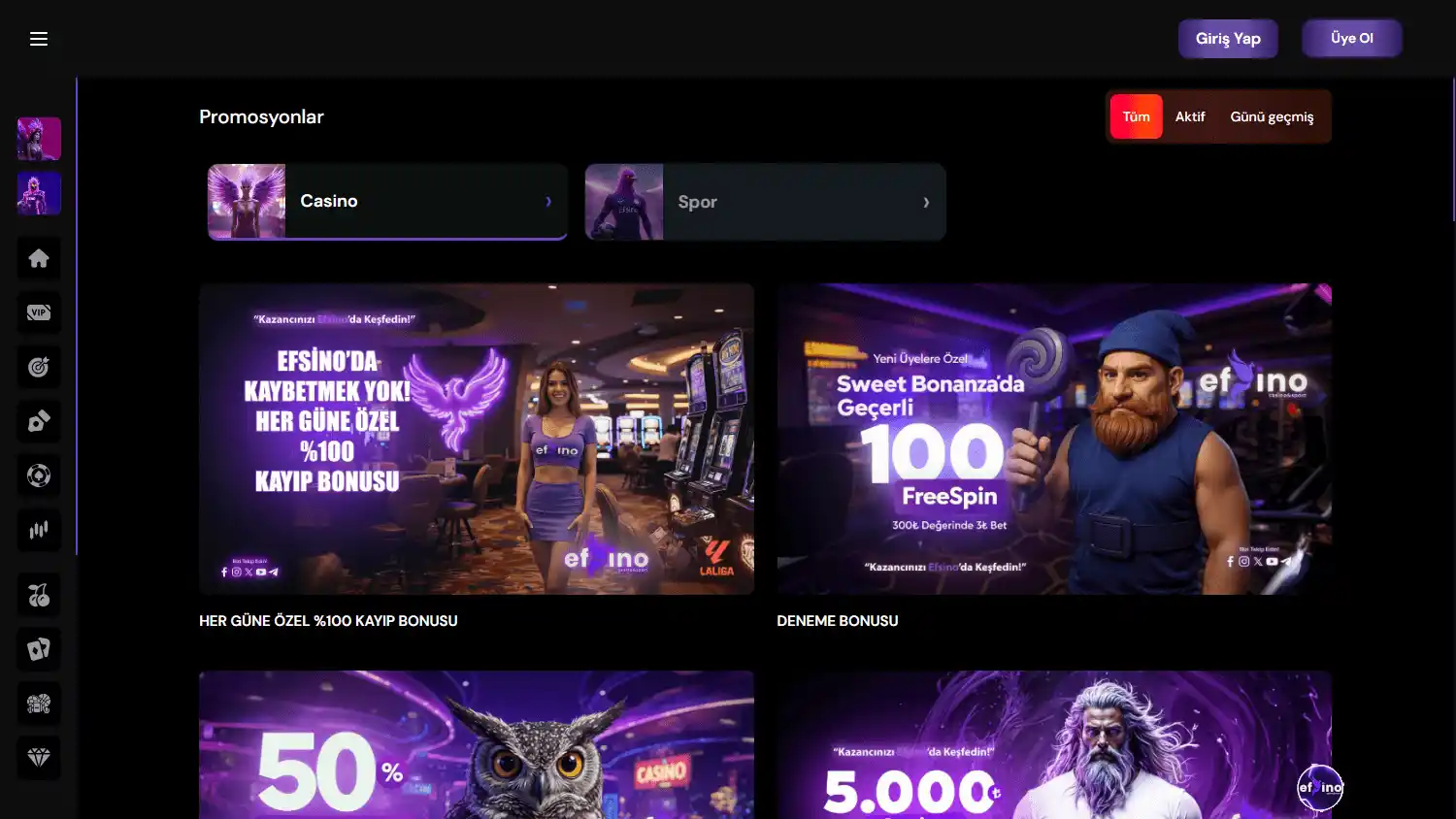 Efsino Casino screenshot 3