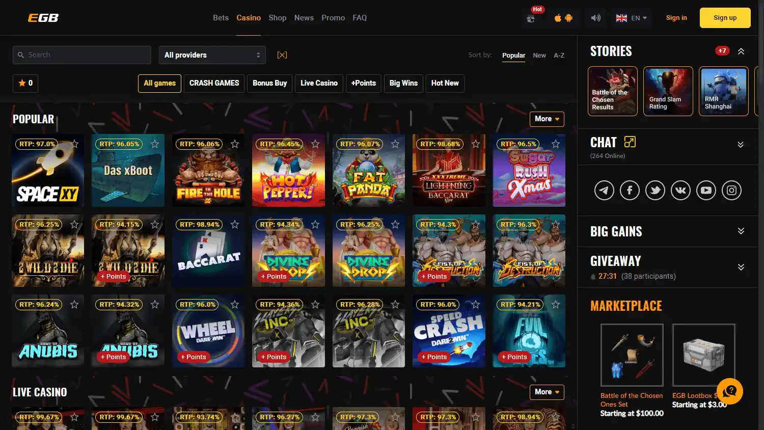 EGB Casino screenshot 2