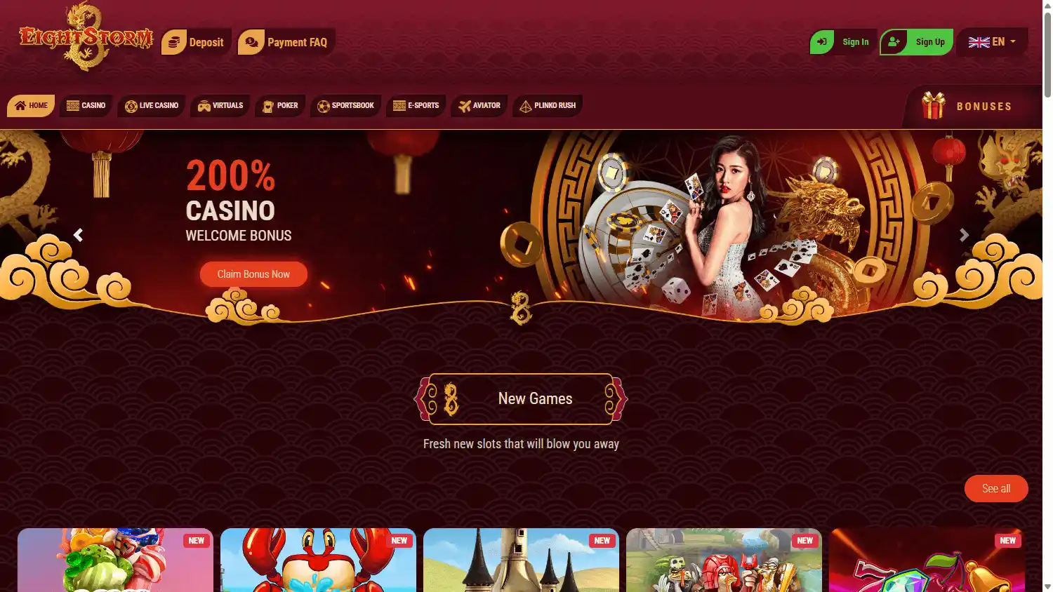 EightStorm Casino screenshot 1