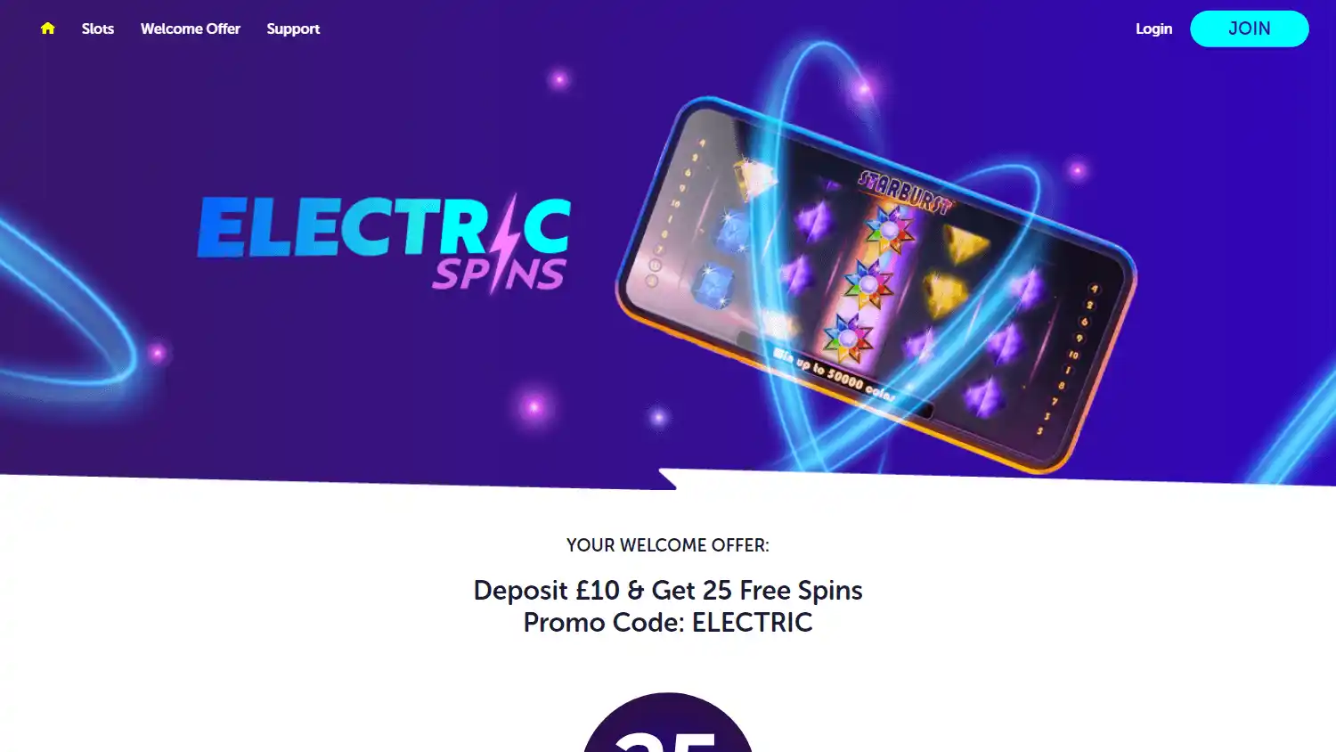 Electric Spins Casino screenshot 1