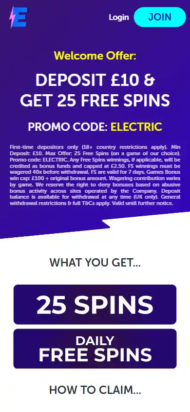 Electric Spins Casino screenshot 6