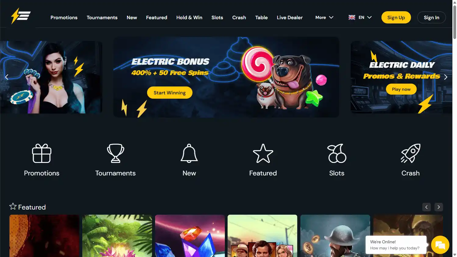 Electric Wins Casino screenshot 1