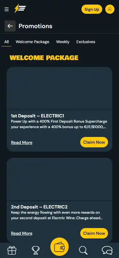 Electric Wins Casino screenshot 6