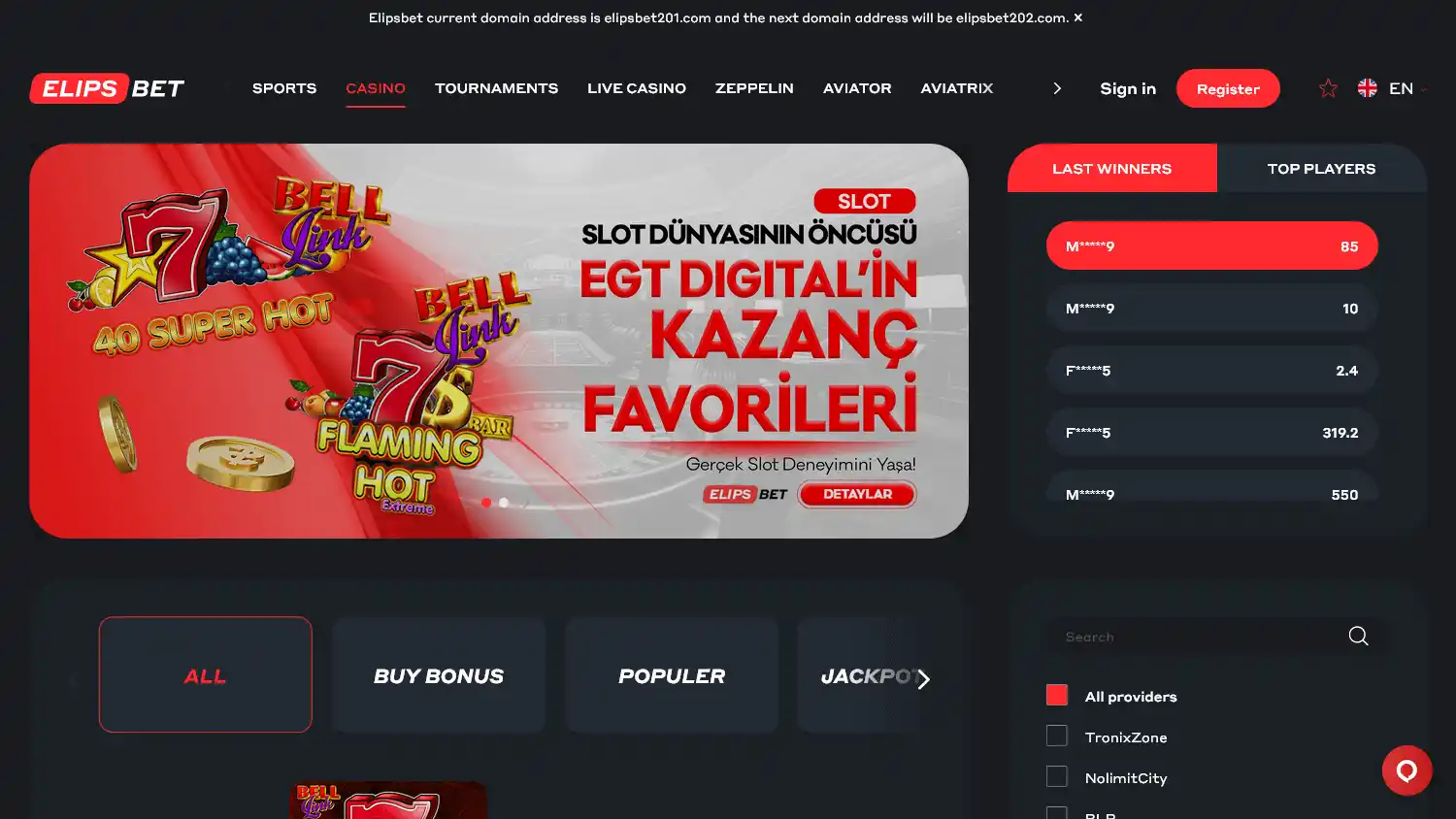 Elipsbet Casino screenshot 2