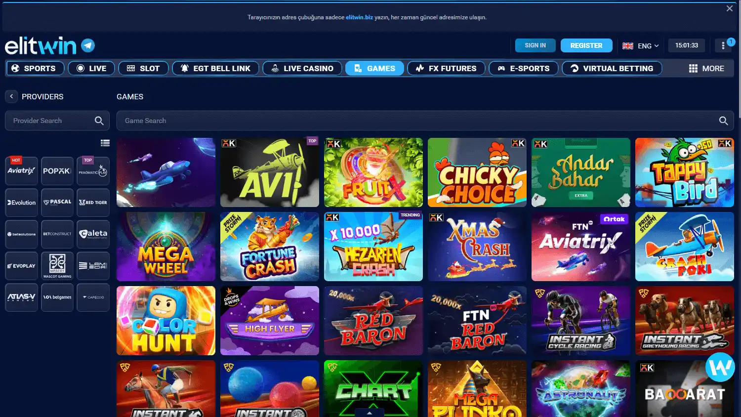 Elitwin Casino screenshot 2
