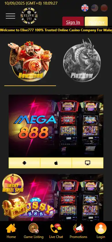 Elive777 Casino screenshot 5