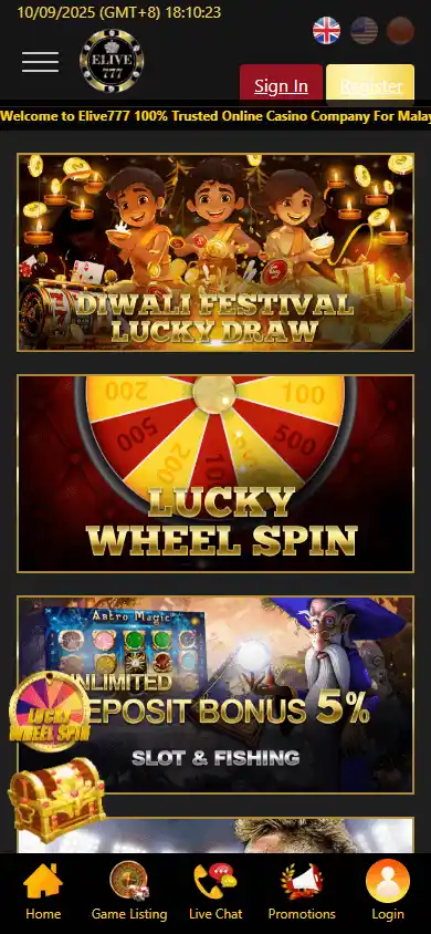 Elive777 Casino screenshot 6