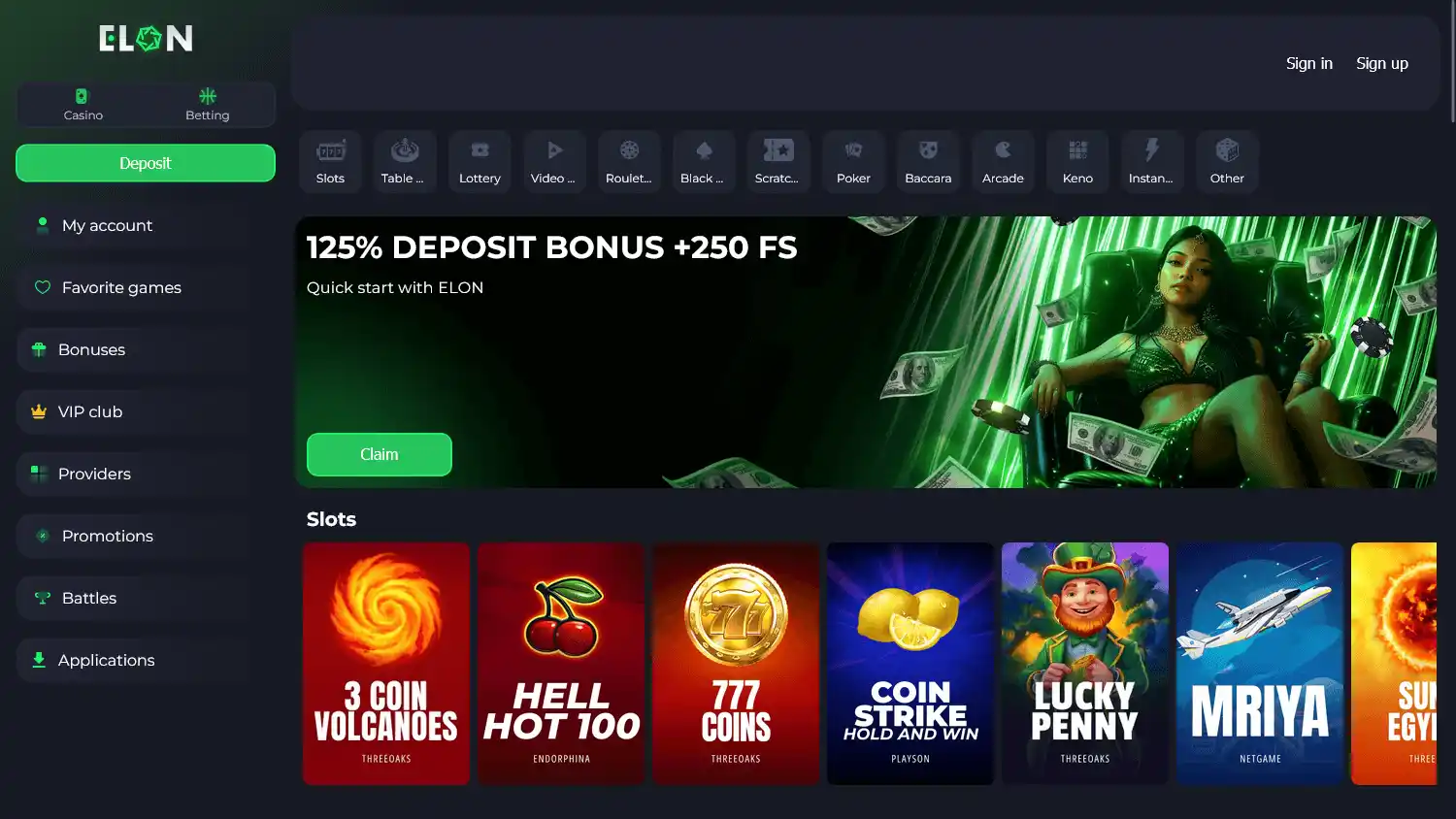 Elon Casino screenshot 1