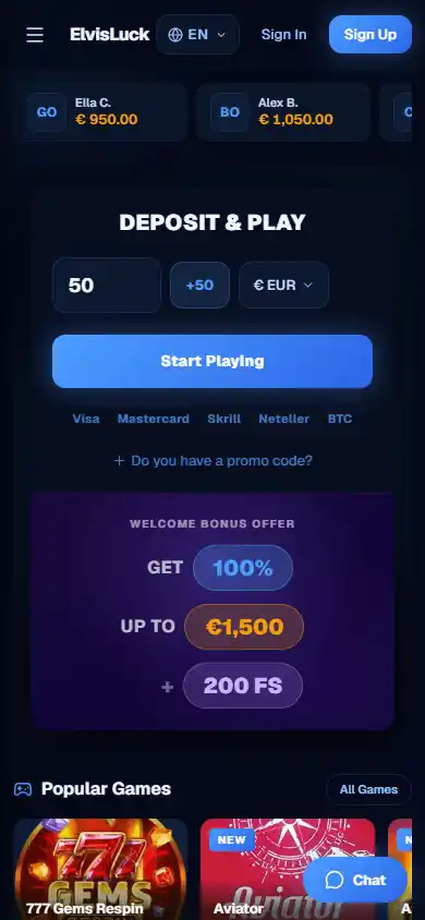 ElvisLuck Casino screenshot 4