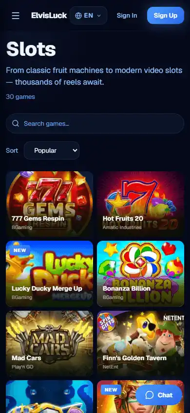 ElvisLuck Casino screenshot 5