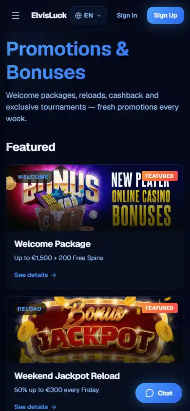 ElvisLuck Casino screenshot 6