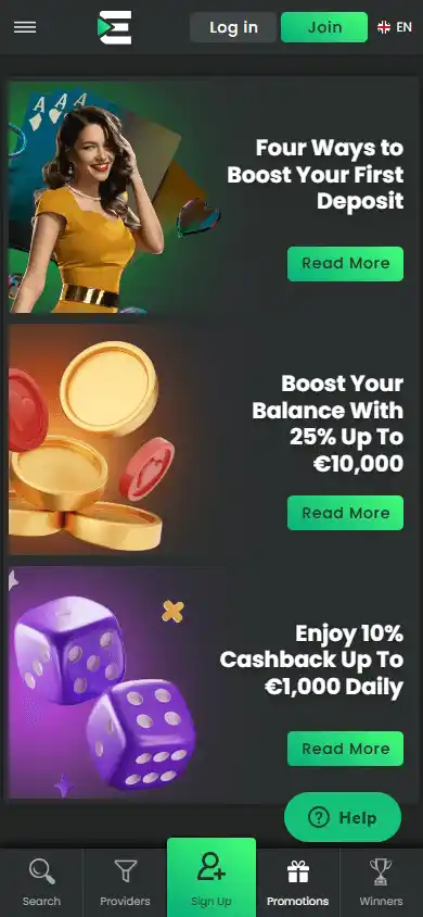 Elvoplay Casino screenshot 6