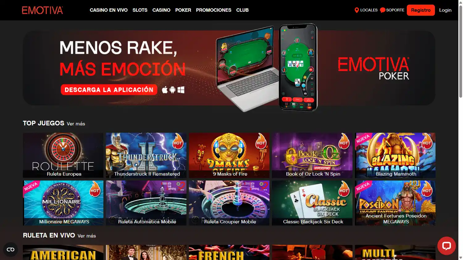 Emotiva Casino screenshot 2