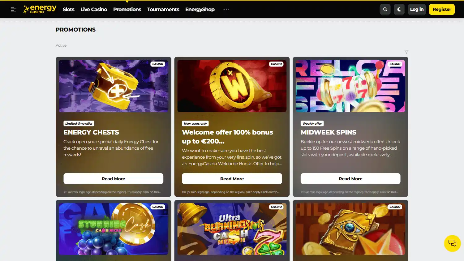 Energy Casino screenshot 1