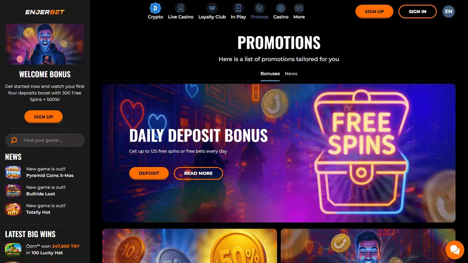 Enjerbet Casino screenshot 3