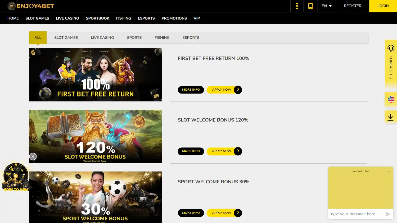 Enjoy4bet Casino MY screenshot 3