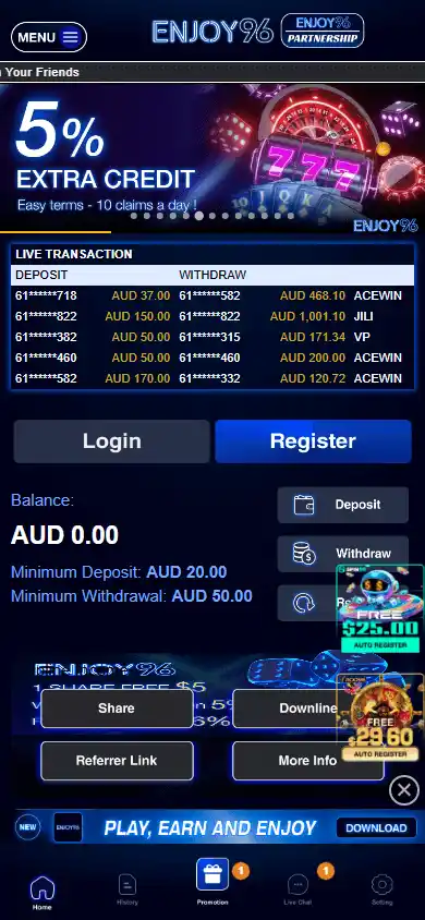 ENJOY96 Casino screenshot 3