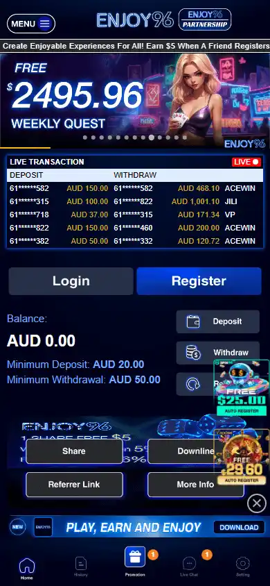 ENJOY96 Casino screenshot 4