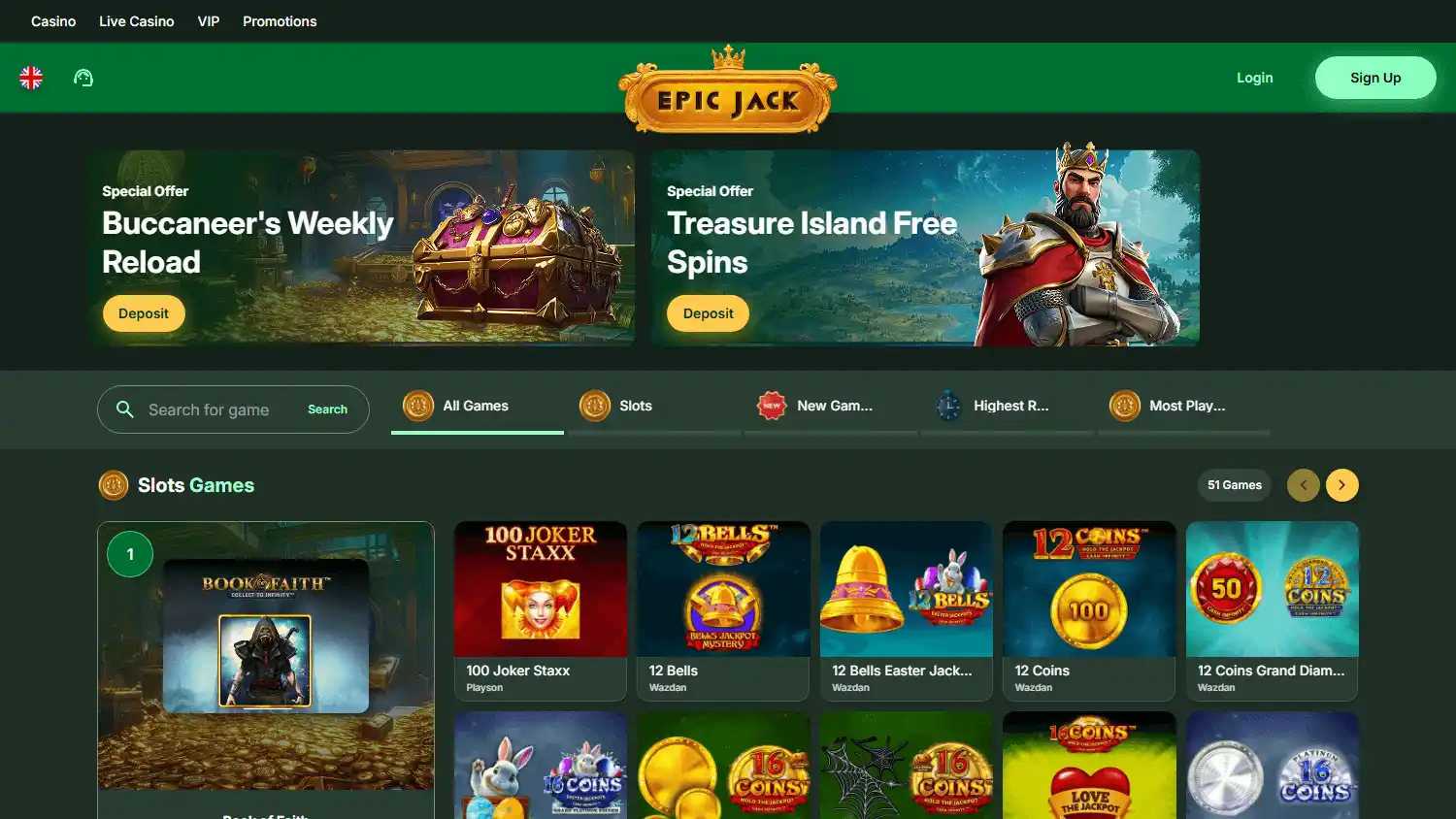Epic Jack Casino screenshot 1