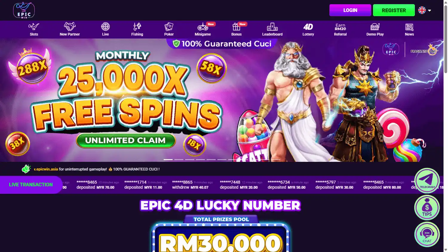 Epic Win Casino screenshot 1