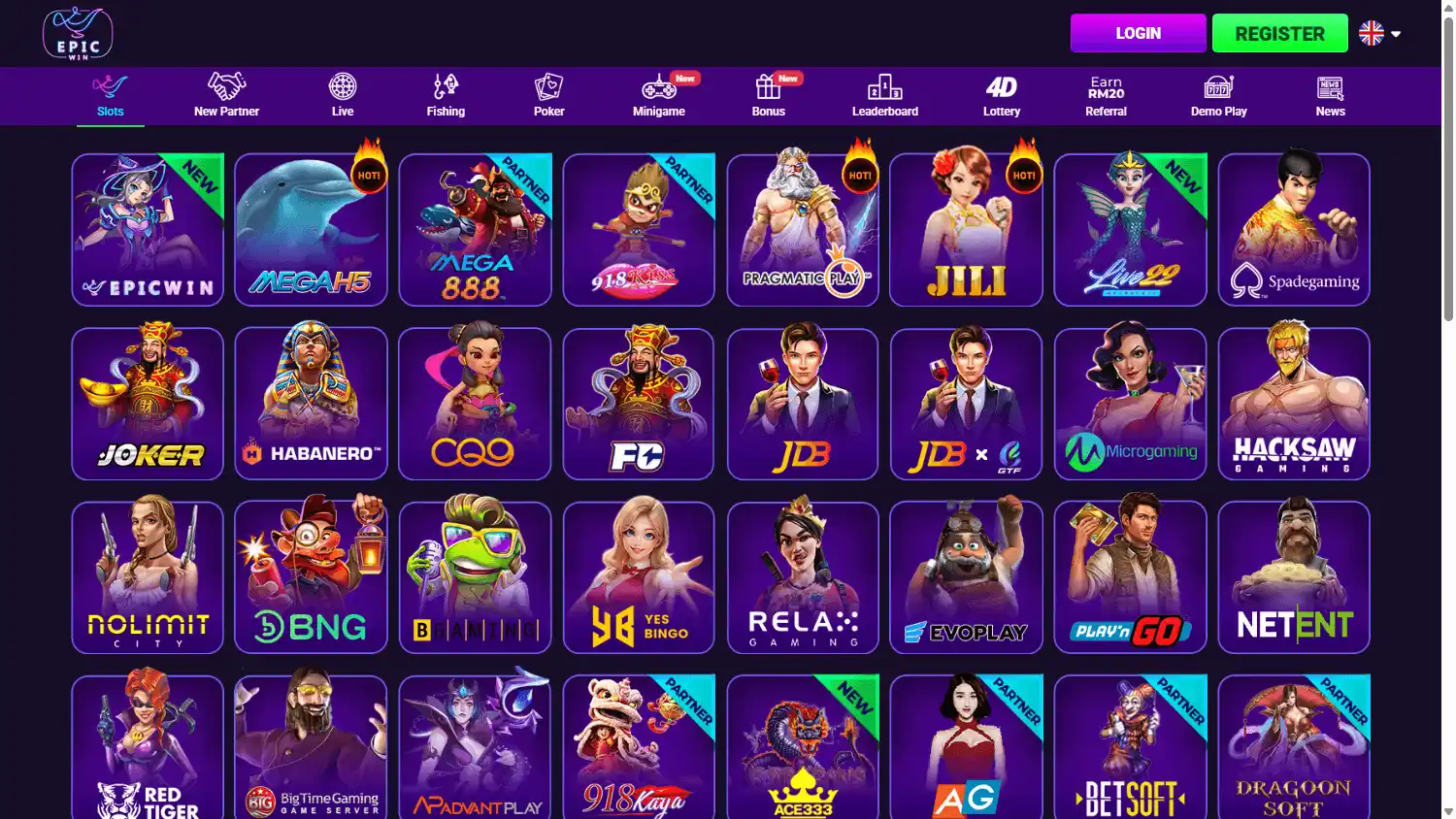 Epic Win Casino screenshot 2