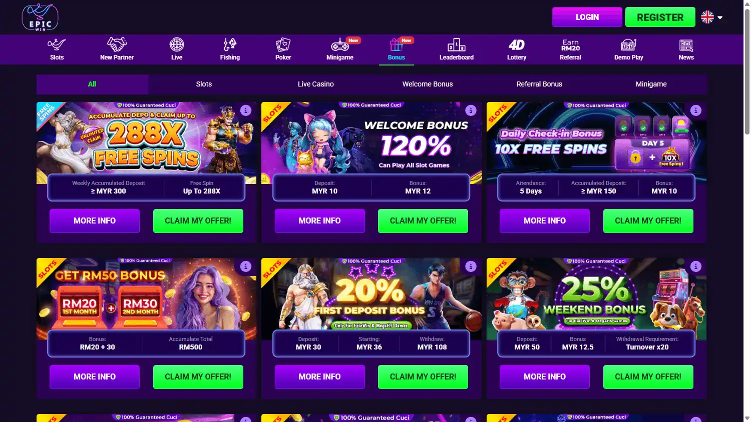Epic Win Casino screenshot 3