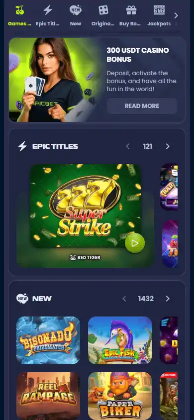 Epicbet Casino screenshot 5