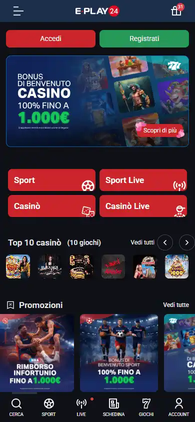 EPlay24 Casino screenshot 4