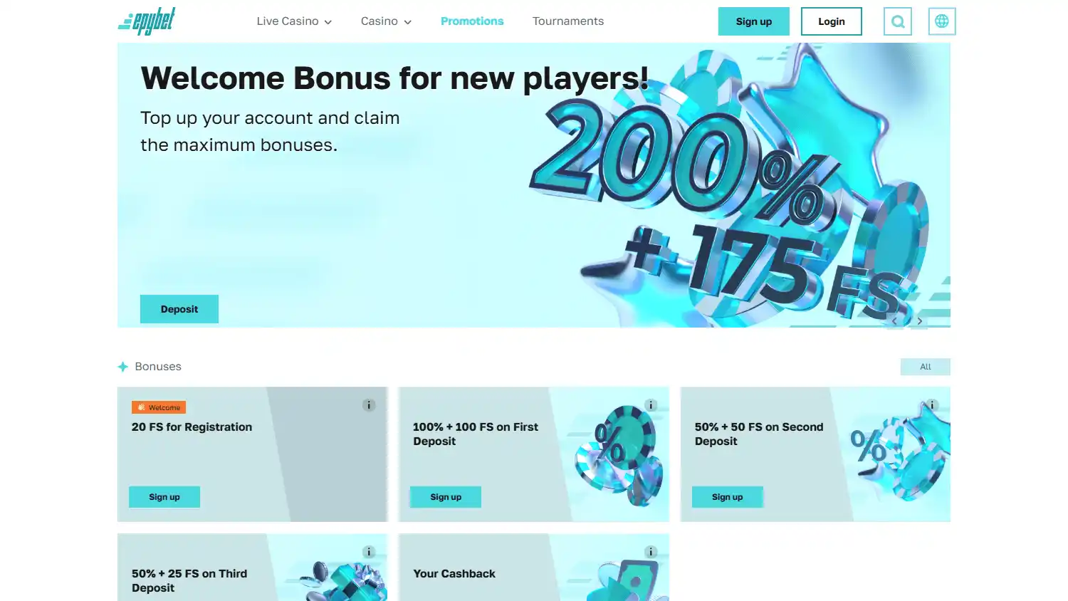 Epybet Casino screenshot 3