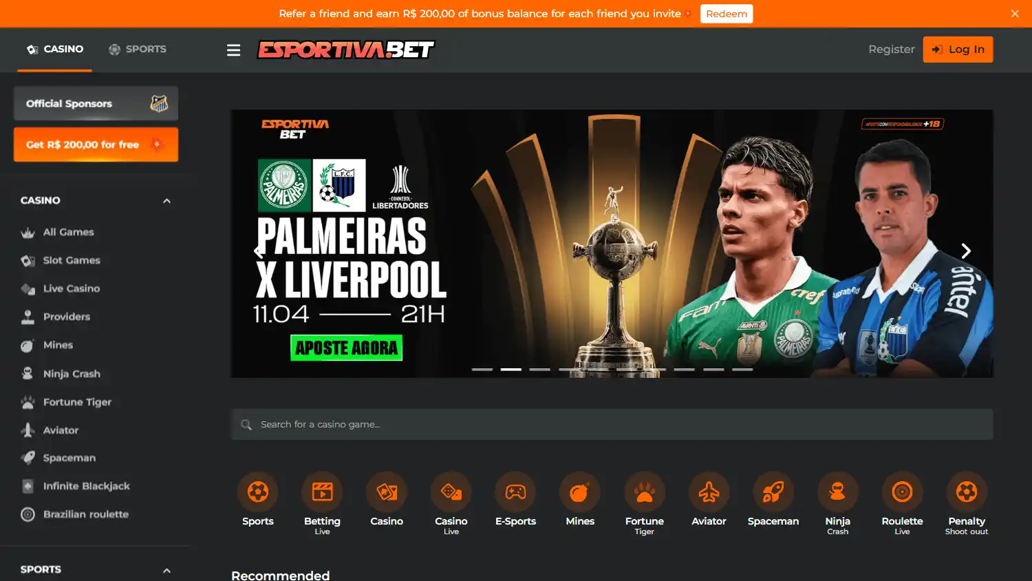 Esportiva.Bet Casino screenshot 1