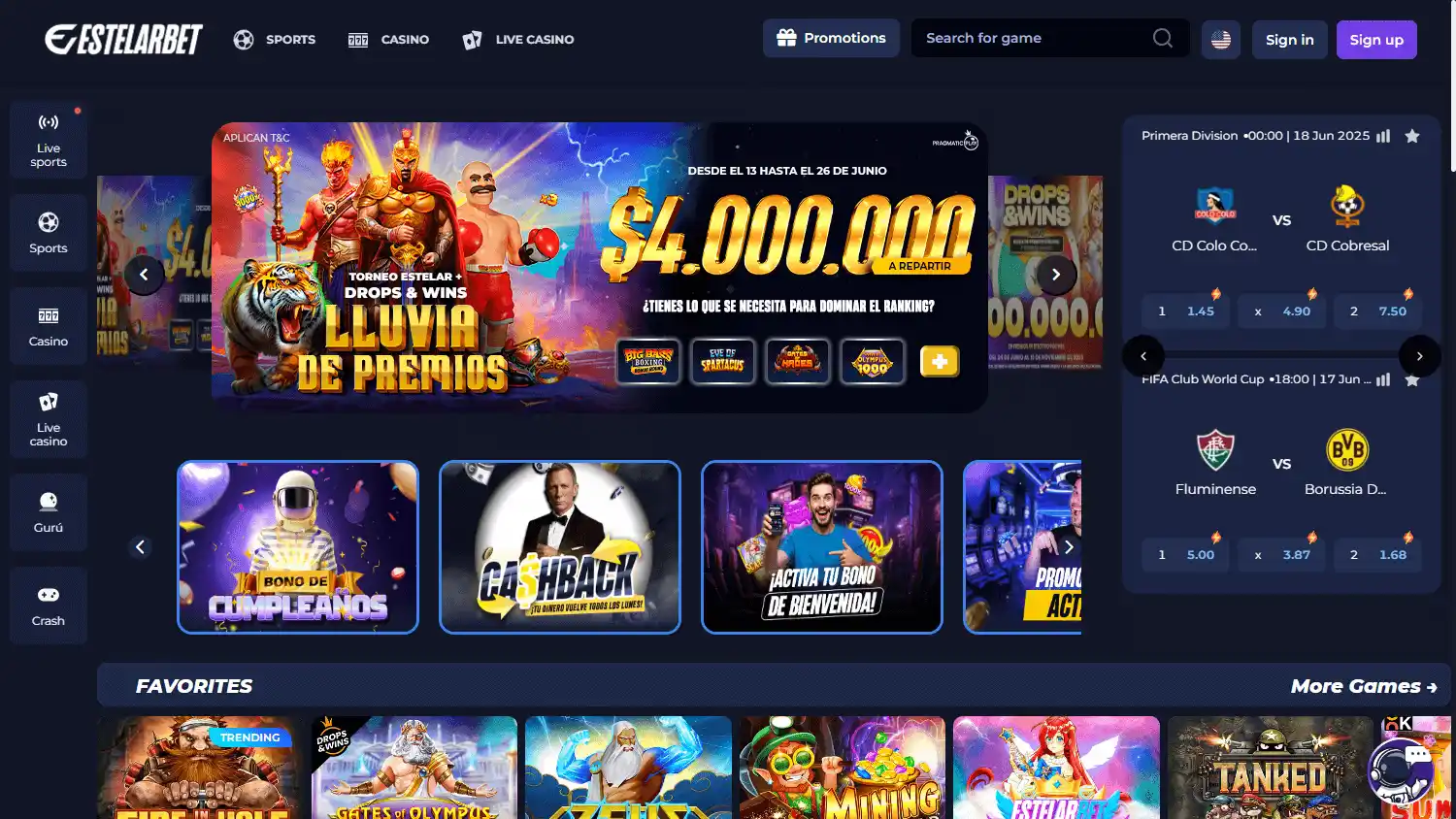 Estelarbet Casino screenshot 1