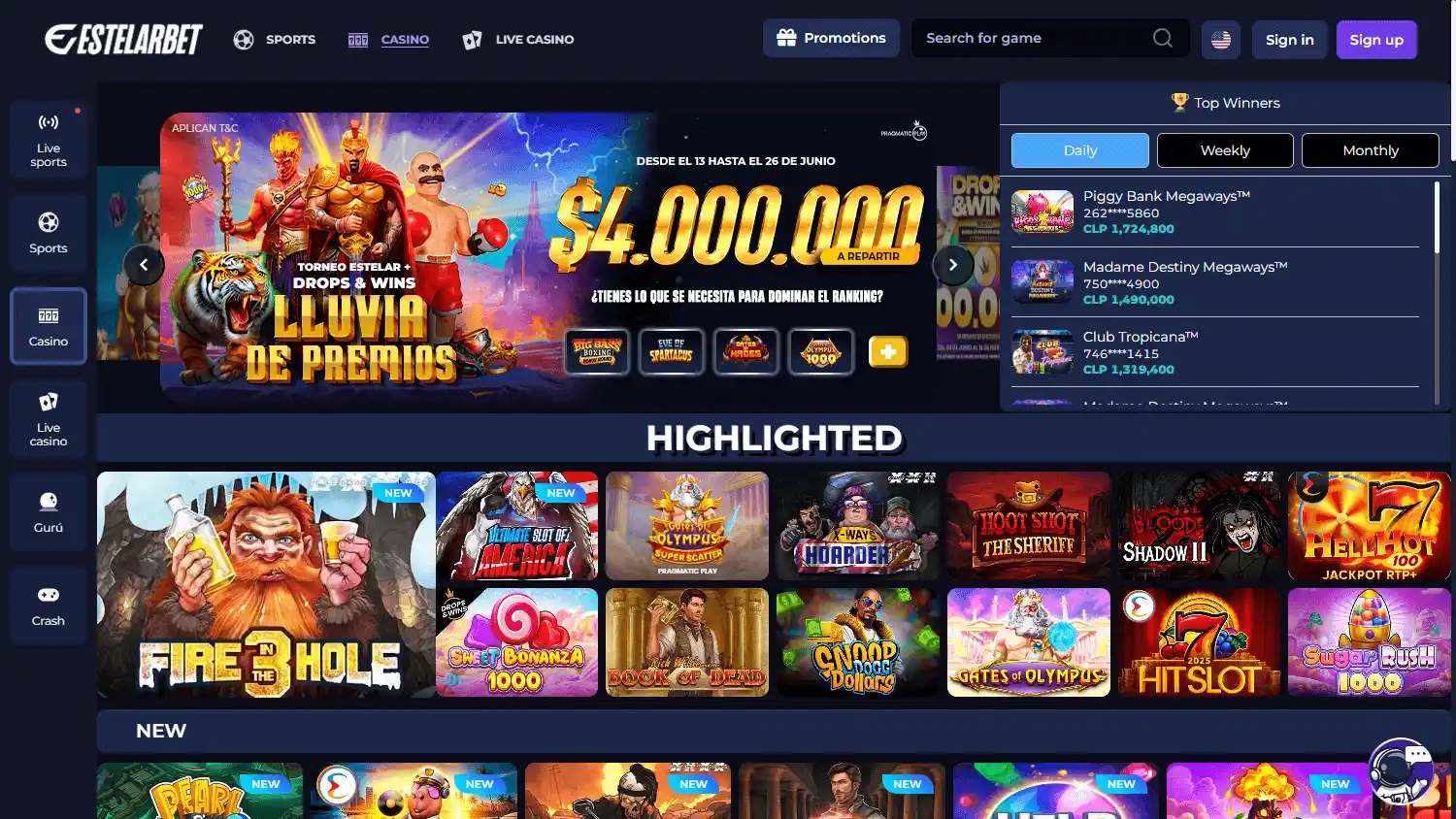 Estelarbet Casino screenshot 2