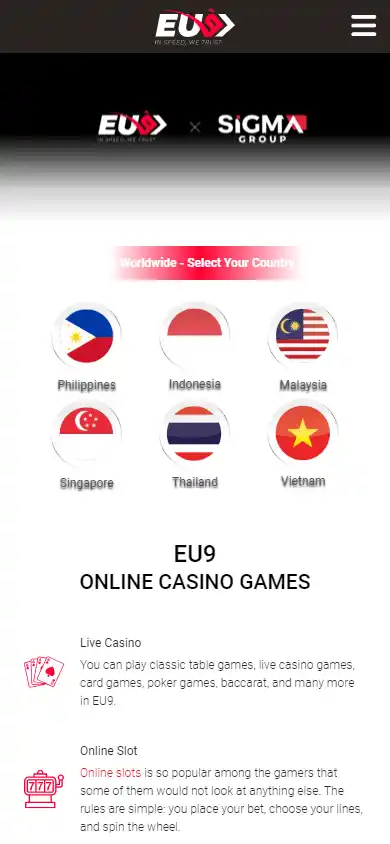 EU9 Casino screenshot 4